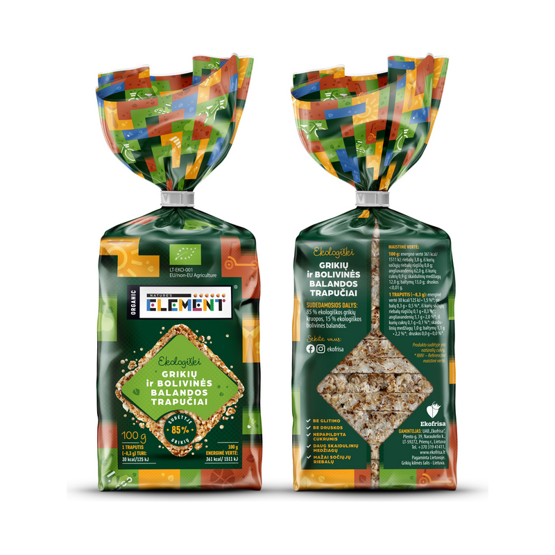 Organic buckwheat cakes with quinoa