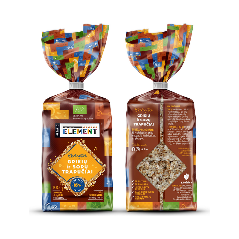 Organic buckwheat cakes with millet